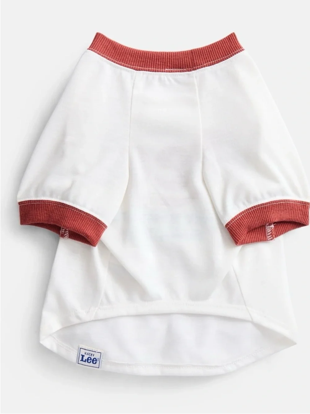 Kacey Lee  Pet Tee Shirt for Cats and Dogs, Red, White